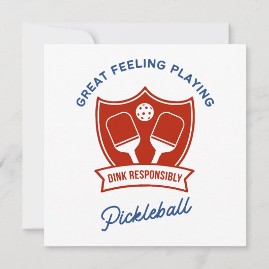 Pickleball cool ontwerp om te dragen kaart (Voorkant)