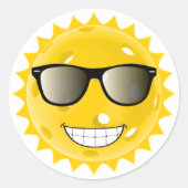 Pickleball Cool Ronde Sticker (Voorkant)