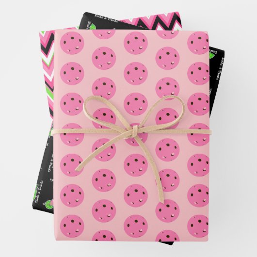 Pickleball Cosmo Cocktail Dinks & Drinks Inpakpapier Vel (In situ)