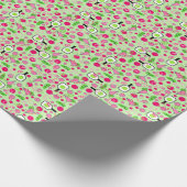 Pickleball Cosmo Day Dinking on Pale Green Cadeaupapier (Hoek)