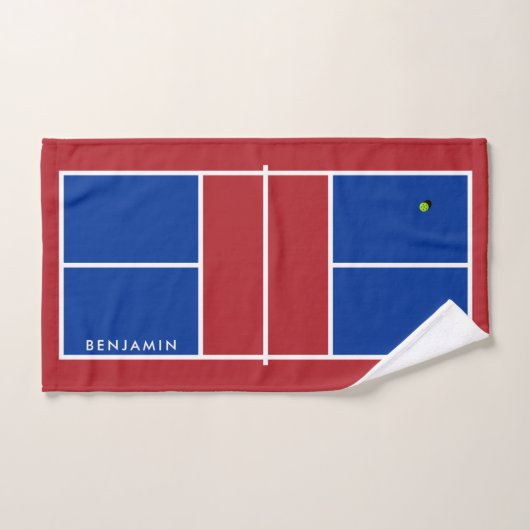 Pickleball Court Aangepaste naam Handdoek (Handdoek)