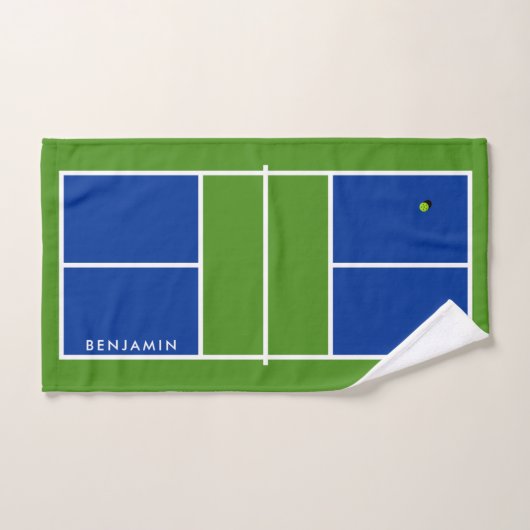 Pickleball Court Aangepaste naam Handdoek (Handdoek)