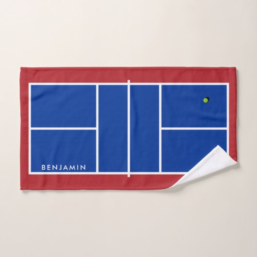 Pickleball Court Aangepaste naam Handdoek (Handdoek)