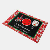 Pickleball Court Christmas Joy Feestelijke Ingang Deurmat (Schuin)