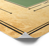 Pickleball Court Diagram - Official USA Dimensions Poster (Hoek)
