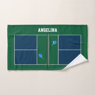 Pickleball Court gepersonaliseerd Handdoek