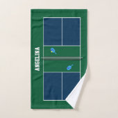 Pickleball Court gepersonaliseerd Handdoek (Handdoek)