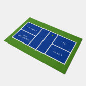 Pickleball Court gepersonaliseerde tekst Deurmat (Schuin)