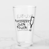 Pickleball Court Pint Glass Cup Glas (Achterkant)