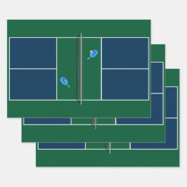 Pickleball Court Racket Sport Inpakpapier Vel