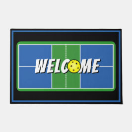 Pickleball Court Welkommat - Blauw en Groen Deurmat