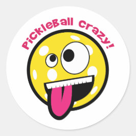 Pickleball Crazy Ronde Sticker