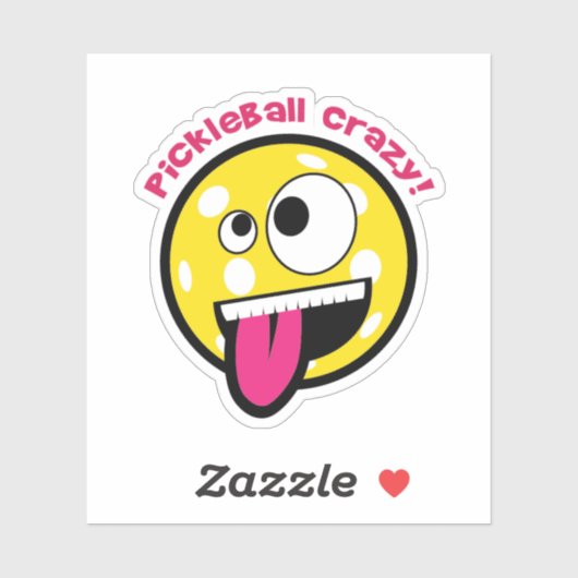 Pickleball Crazy Sticker (Vel)