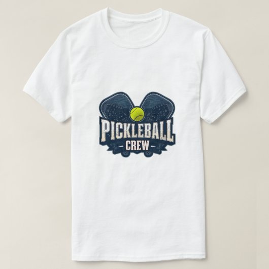 Pickleball Crew T-shirt – Vintage Pickleball Team  (Design voorkant)