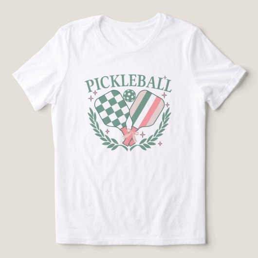 Pickleball Crossed Paddles Tri-Blend Shirt (Design voorkant)