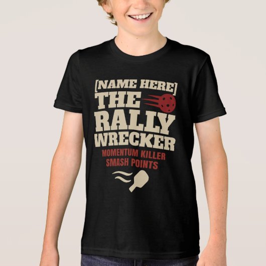Pickleball Custom Name The Rally Wrecker Tri-Blend Shirt (Voorkant)