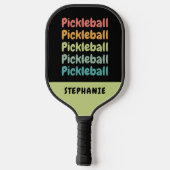 Pickleball Cute Pickleball Player, speciaal gepers Pickleball Paddle (Achterkant)
