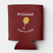 Pickleball, daar zal ik aan denken. T-Shirt Glass  Blikjeskoeler (Achterkant)