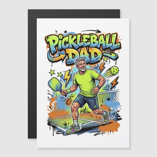 Pickleball Dad Graffiti Paddle Sport Art (Voorkant / Achterkant)