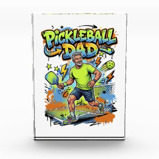 Pickleball Dad Graffiti Paddle Sport Art Fotoblokken