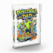 Pickleball Dad Graffiti Paddle Sport Art Fotoblokken (Links)