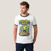 Pickleball Dad Graffiti Paddle Sport Art T-shirt (Voorkant volledig)