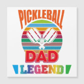 Pickleball Dad Legend Retro Rainbow (Voorkant)