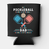 Pickleball Dad Stronger Dad Game Vader Blikjeskoeler (Voorkant)