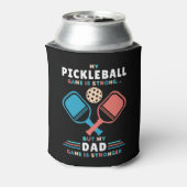 Pickleball Dad Stronger Dad Game Vader Blikjeskoeler (Blikje Achterkant)