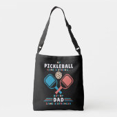 Pickleball Dad Stronger Dad Game Vader Crossbody Tas (Achterkant)