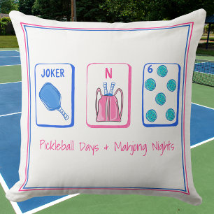 Pickleball Dagen & Mahjong Nachten Decoratie Kussen