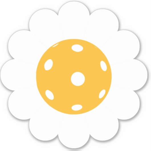 Pickleball daisy schattige sticker (Voorkant)