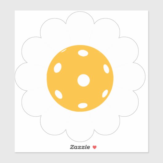 Pickleball daisy schattige sticker (Vel)