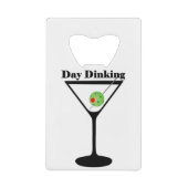 Pickleball Day Dinking Martini Pickleball Olive Creditkaart Flessenopener (Voorkant)