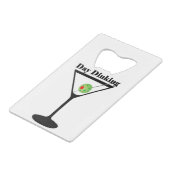 Pickleball Day Dinking Martini Pickleball Olive Creditkaart Flessenopener (Voorkant Gekanteld)