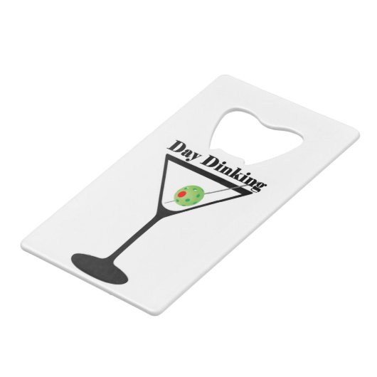 Pickleball Day Dinking Martini Pickleball Olive Creditkaart Flessenopener (Voorkant Gekanteld)