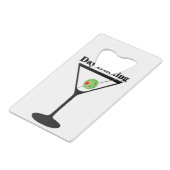 Pickleball Day Dinking Martini Pickleball Olive Creditkaart Flessenopener (Achterkant Gekanteld)