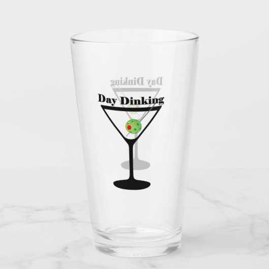 Pickleball Day Dinking Martini Pickleball Olive Glas (Achterkant)