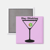 Pickleball Day Dinking Martini Pickleball Olive Magneet (Voorkant / Achterkant)