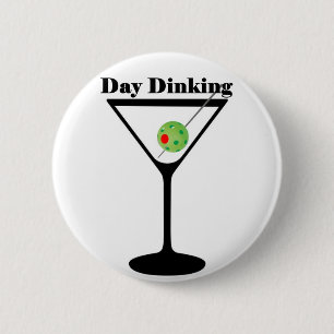 Pickleball Day Dinking Martini Pickleball Olive Ronde Button 5,7 Cm