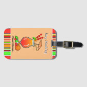 Pickleball Day Dinking Tropische Hurricane Cocktai Bagagelabel (Voorkant (horizontaal))