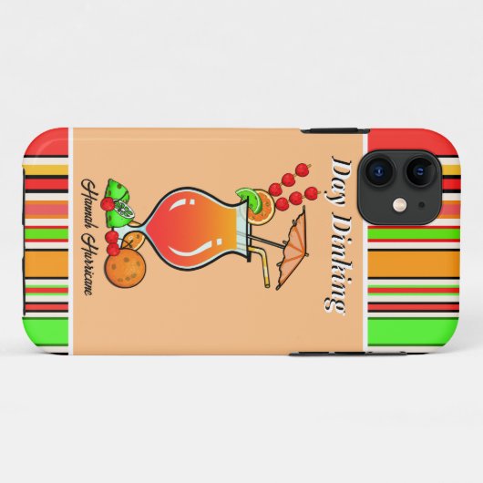 Pickleball Day Dinking Tropische Hurricane Cocktai Case-Mate iPhone Case (Achterkant (horizontaal))