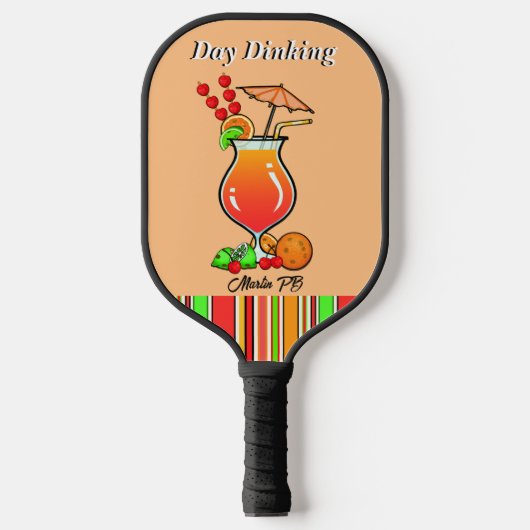 Pickleball Day Dinking Tropische Hurricane Cocktai Pickleball Paddle (Voorkant)