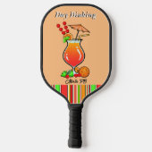 Pickleball Day Dinking Tropische Hurricane Cocktai Pickleball Paddle (Achterkant)