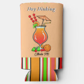 Pickleball Day Dinking Tropische Hurricane Cocktai Seltzer Blikjeskoeler (Achterkant)