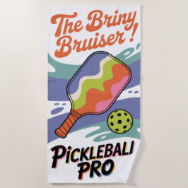 Pickleball De Briny Bruiser! Club Beach Handdoek