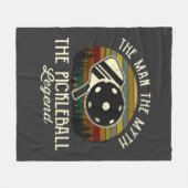 Pickleball- De Man, De Mythe, De Legende Fleece Deken (Voorkant (Horizontaal))