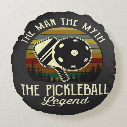 Pickleball- De Man, De Mythe, De Legende Rond Kussen (Voorkant)