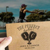 Pickleball De Perfecte Match Trouw Save the Date Rubberstempel