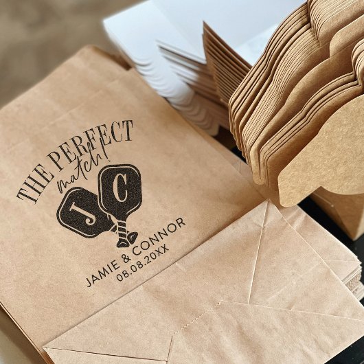 Pickleball De Perfecte Match Trouw Save the Date Rubberstempel